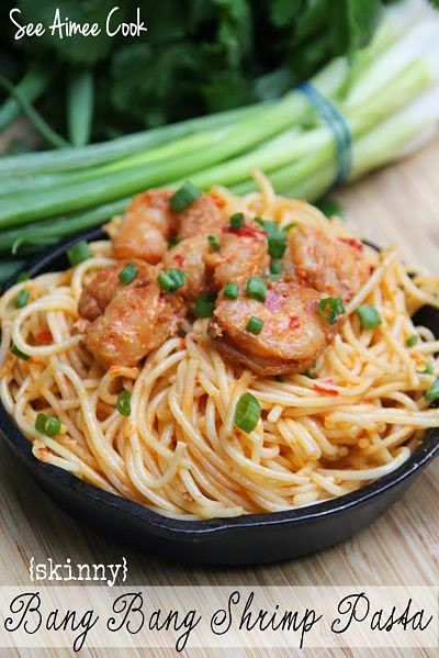 Low Calorie Shrimp Pasta
 Skinny Bang Bang Shrimp Pasta just 350 calories a