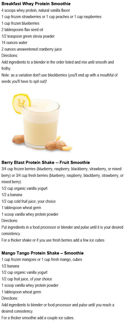 Low Calorie Smoothie Recipes
 Low calorie whey protein smoothie recipes
