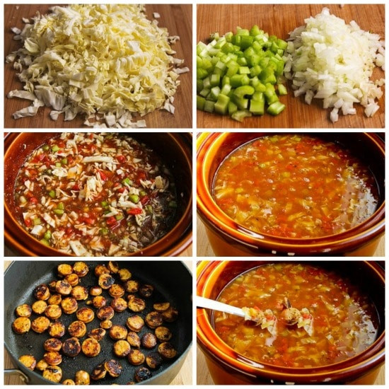Low Carb Cabbage Soup
 Low Carb Slow Cooker Cabbage Soup with Tomatoes Sausage