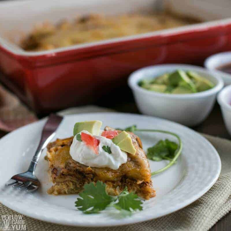 Low Carb Chicken Enchilada Casserole
 low carb chicken enchilada casserole sq