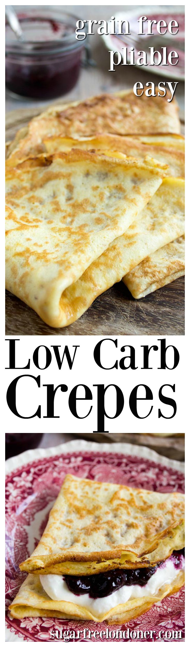 Low Carb Crepes
 3 Ingre nt Low Carb Crepes – Sugar Free Londoner