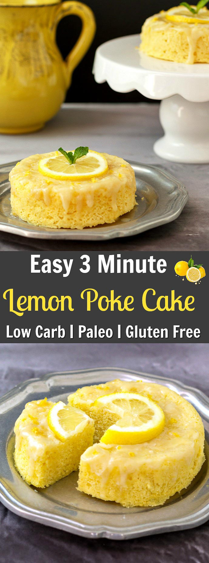 Low Carb Lemon Cake
 3 Minute Lemon Poke Cake Low Carb