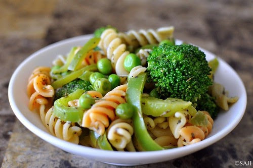 Low Carb Pasta Salad
 Saji Low carb pasta Recipe Broccoli Green Peas