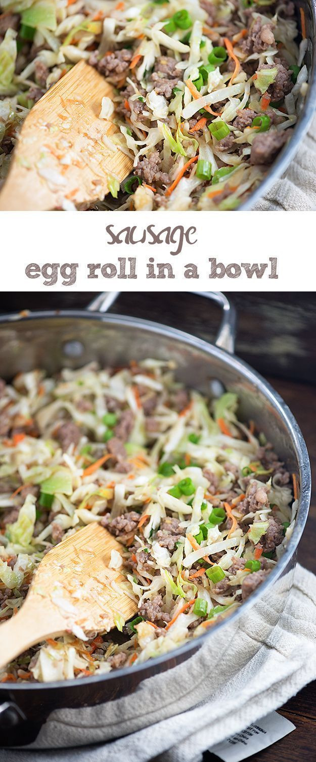 Low Carb Sausage Recipes
 20 minute dinner Sausage egg roll in a bowl Low carb