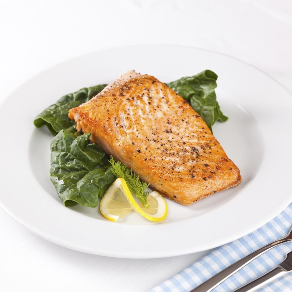 Low Cholesterol Salmon Recipes
 Spicy Crusted Salmon Over Spinach