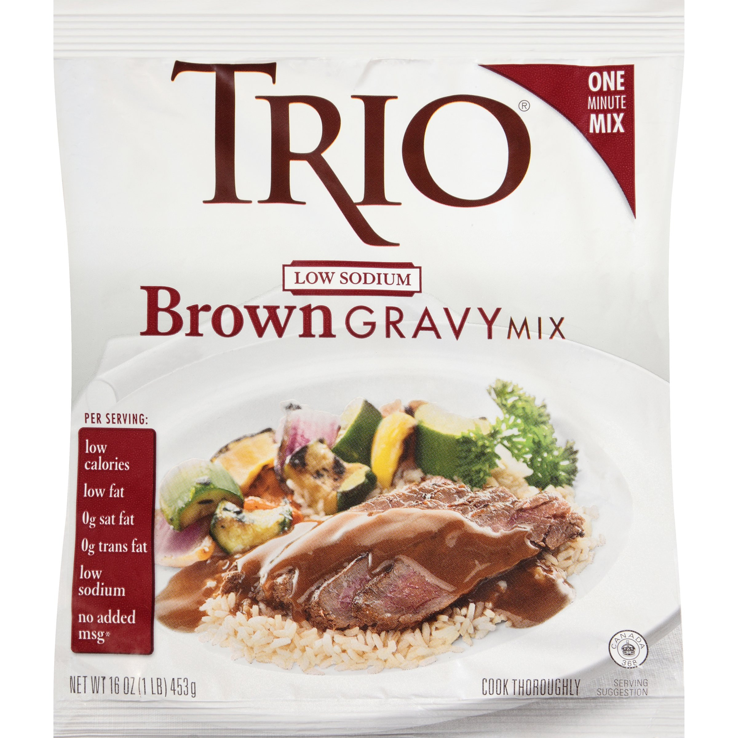 Low Fat Gravy
 Trio Low Sodium Low Fat Low Calories Gravy Brown 0 Trans