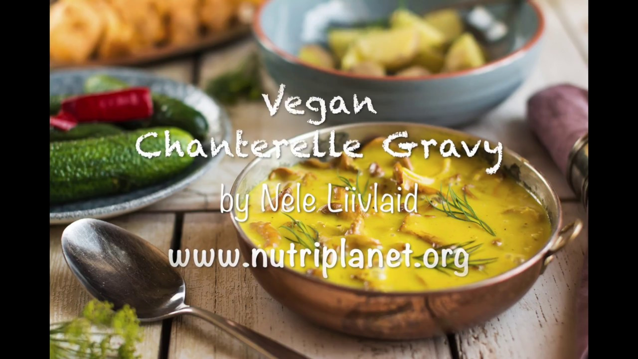 Low Fat Gravy
 Vegan Chanterelle Mushroom Gravy [Gluten Free & Low Fat
