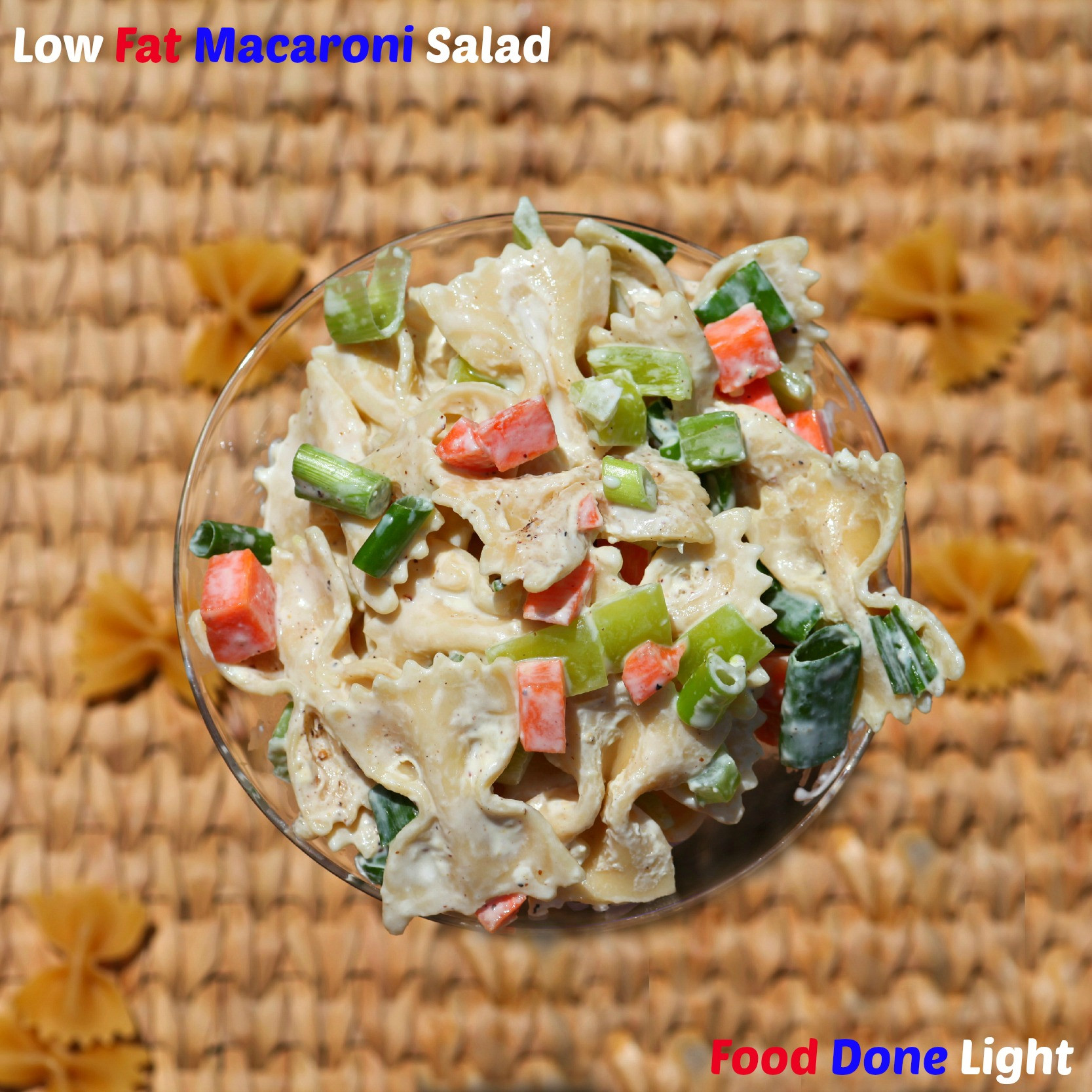 Low Fat Pasta Salad
 Low Fat Macaroni Salad Healthy Low Calorie Food Done