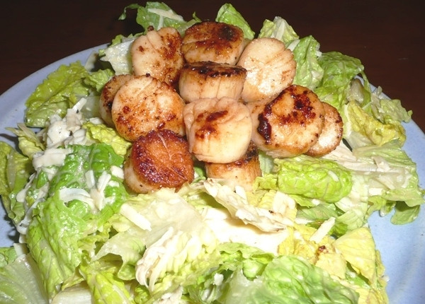 Low Fat Scallop Recipes
 Seared Digby Scallop Ceaser Salad low fat dressing