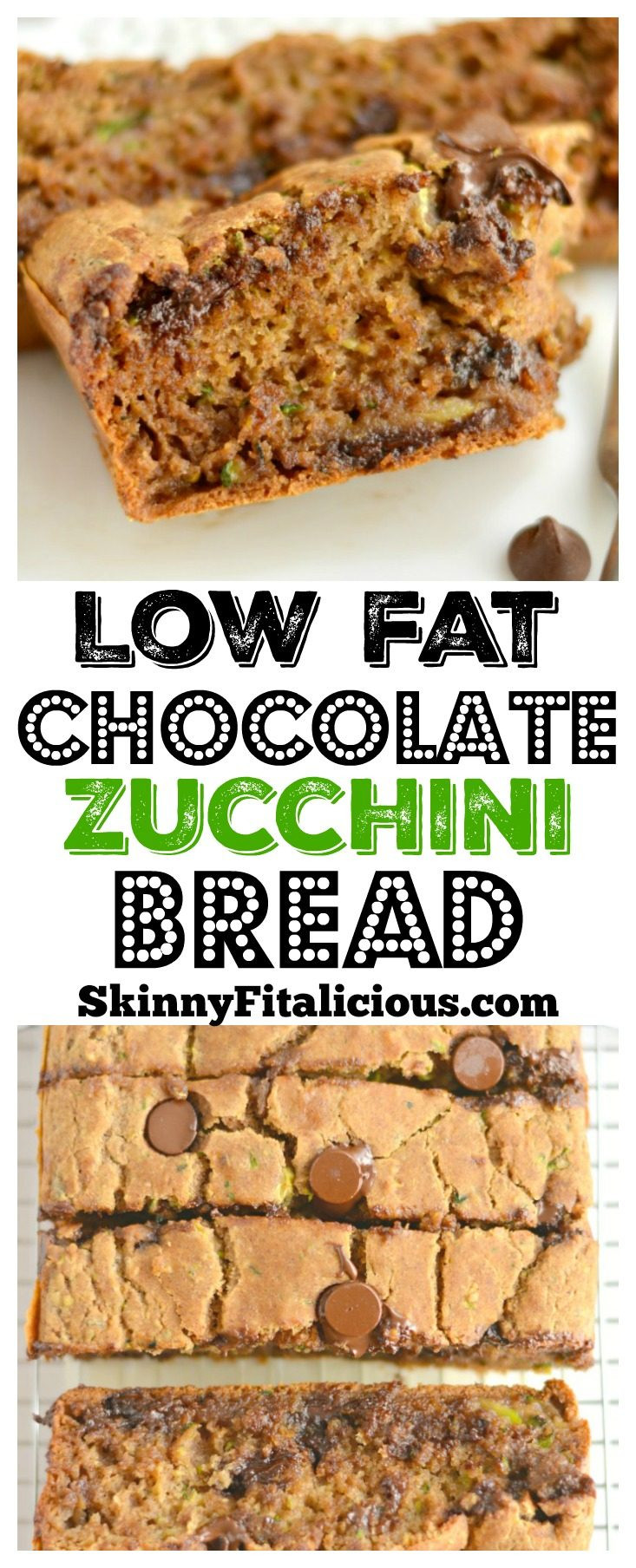 Low Fat Zucchini Bread
 Low Fat Chocolate Zucchini Bread GF Low Cal Skinny