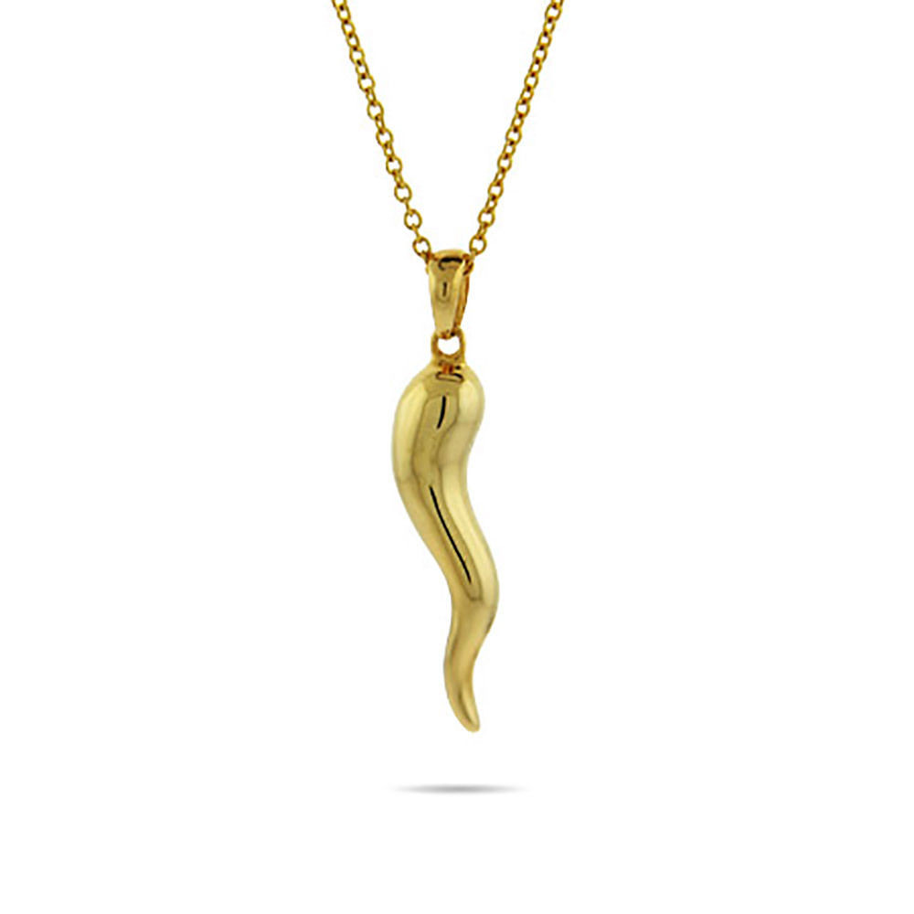 Macy's 14k Gold Earrings
 58 Mens Italian Horn Necklace Macy 039 s 14k Gold Charm
