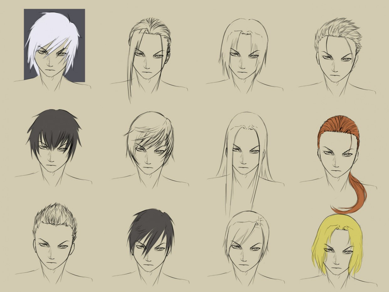 Male Anime Hairstyles
 Anime Male Hair Drawing at GetDrawings