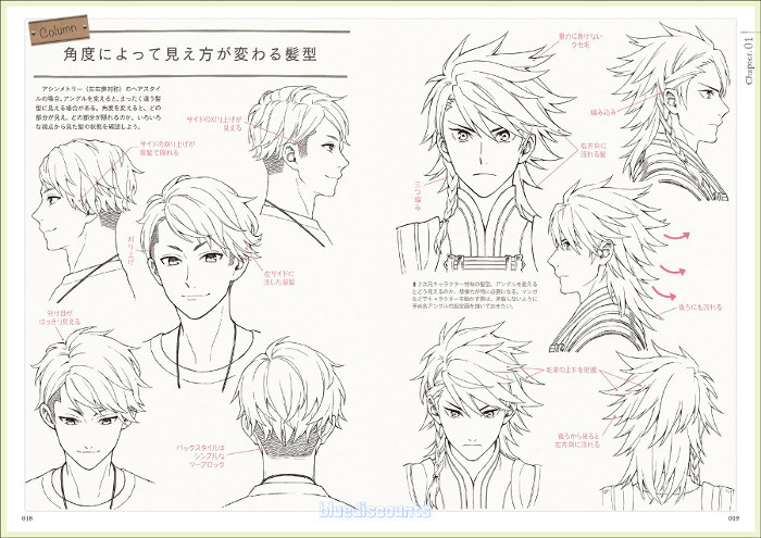 Male Anime Hairstyles
 DHL How to Draw 250 Manga Anime Male Character Mens Hair
