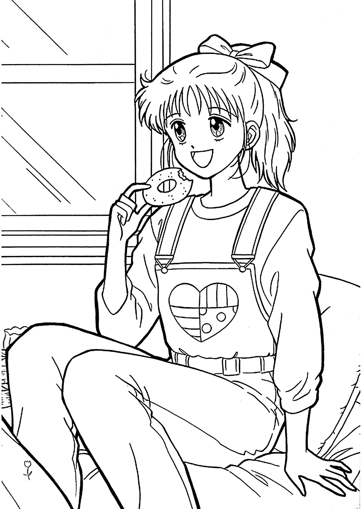 Manga Coloring Pages For Kids
 Miki from Marmalade boy coloring pages for kids printable