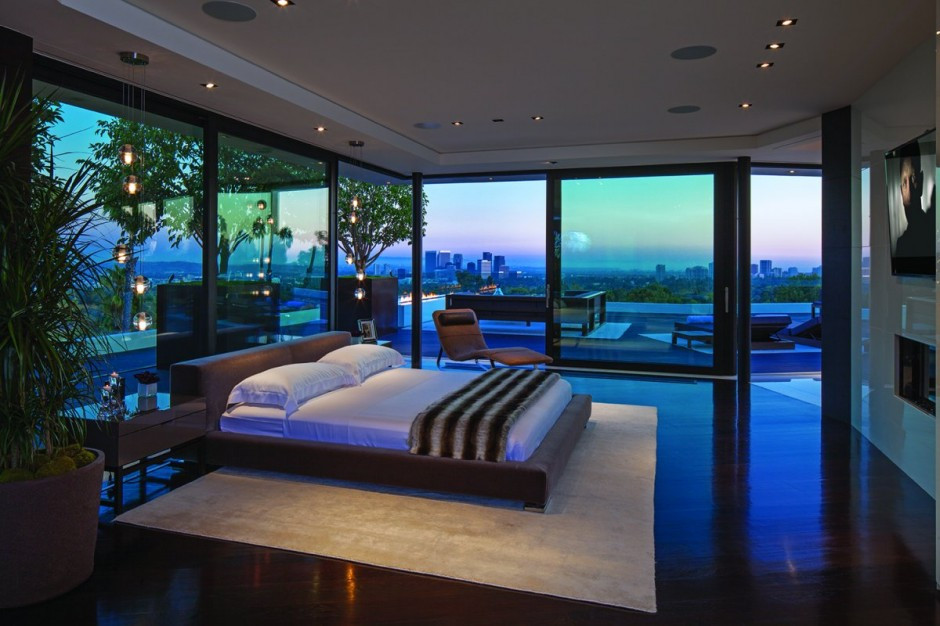 Mansion Master Bedroom
 Extravagant Contemporary Beverly Hills Mansion With