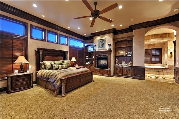 Mansion Master Bedroom
 Luxury Tuscan Style Mansion in Washington is An