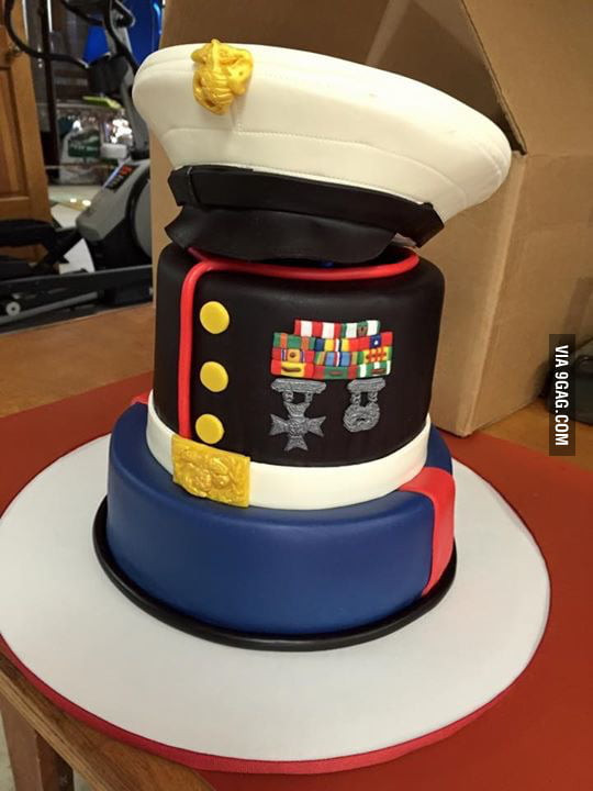 Marine Corps Birthday Cake
 80th birthday cake for a friend s father a retired US