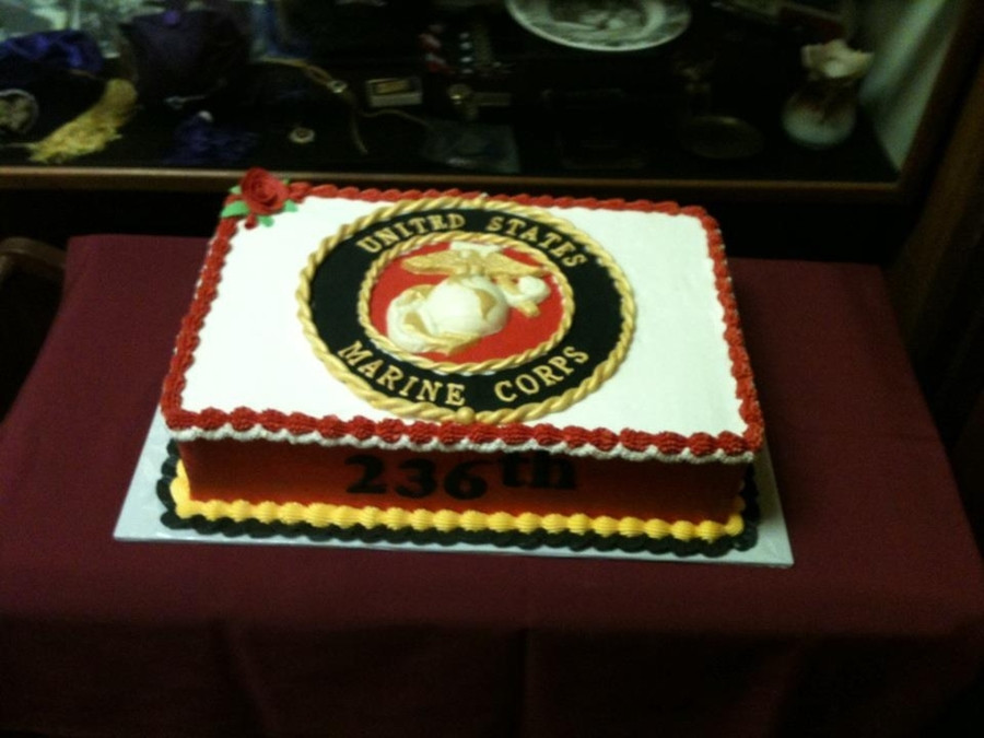 Marine Corps Birthday Cake
 Marine Corps 236Th Birthday Cake CakeCentral