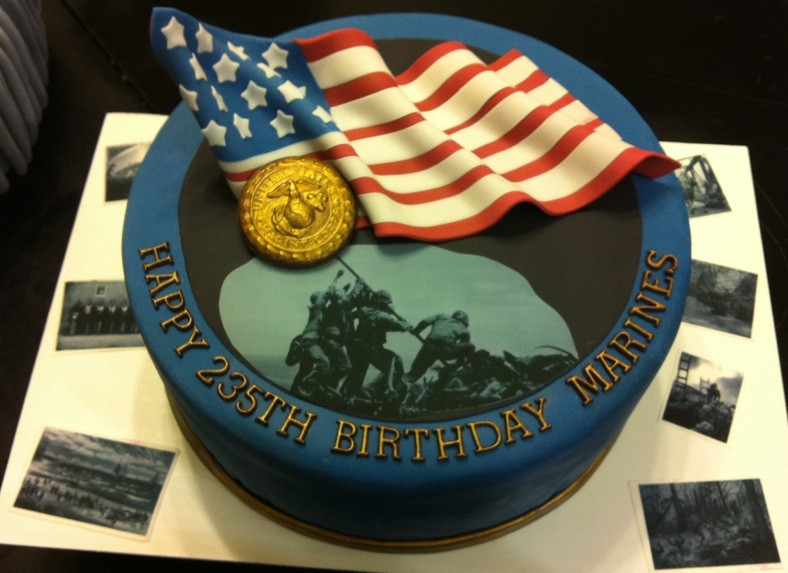 Marine Corps Birthday Cake
 235th Marine birthday – Janina Cakes