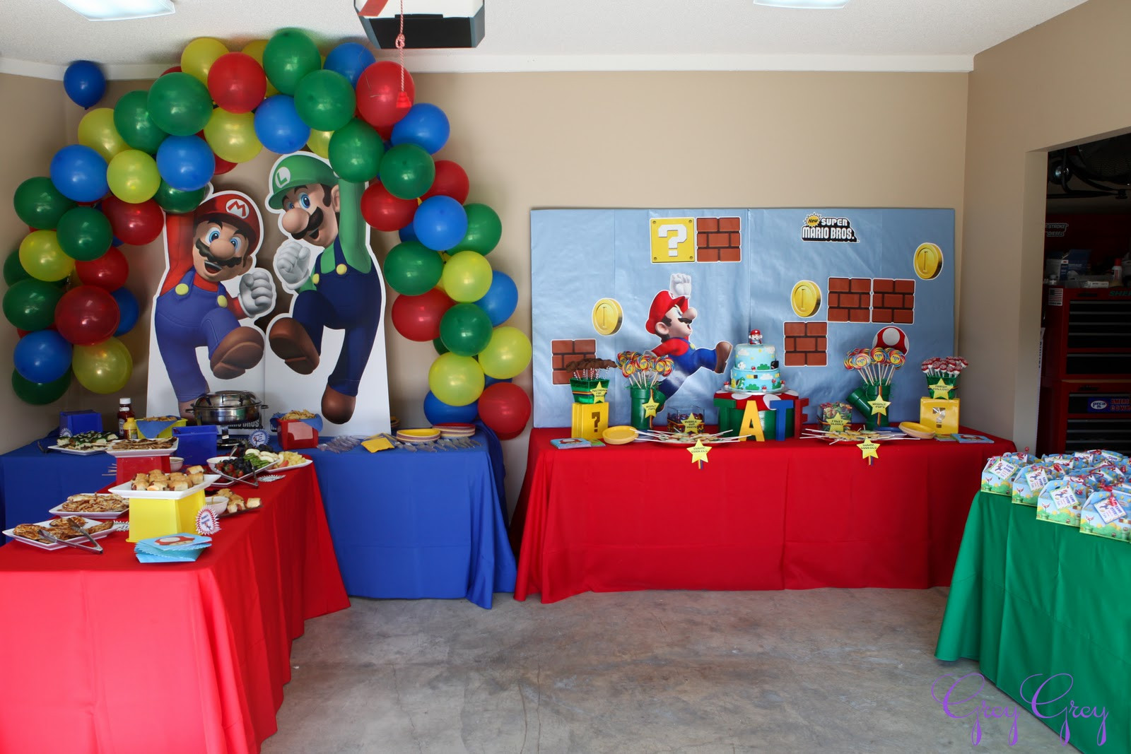 Mario Party Ideas Birthday
 GreyGrey Designs My Parties Super Mario Birthday Party