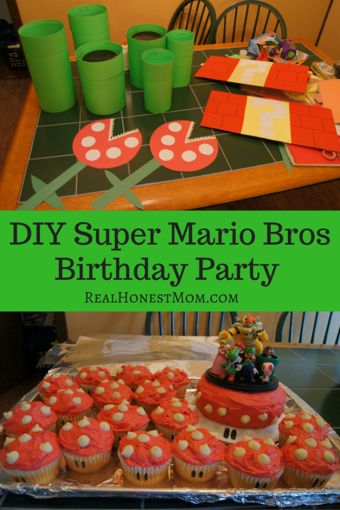 Mario Party Ideas Birthday
 DIY Super Mario Bros Birthday Party Real Honest Mom