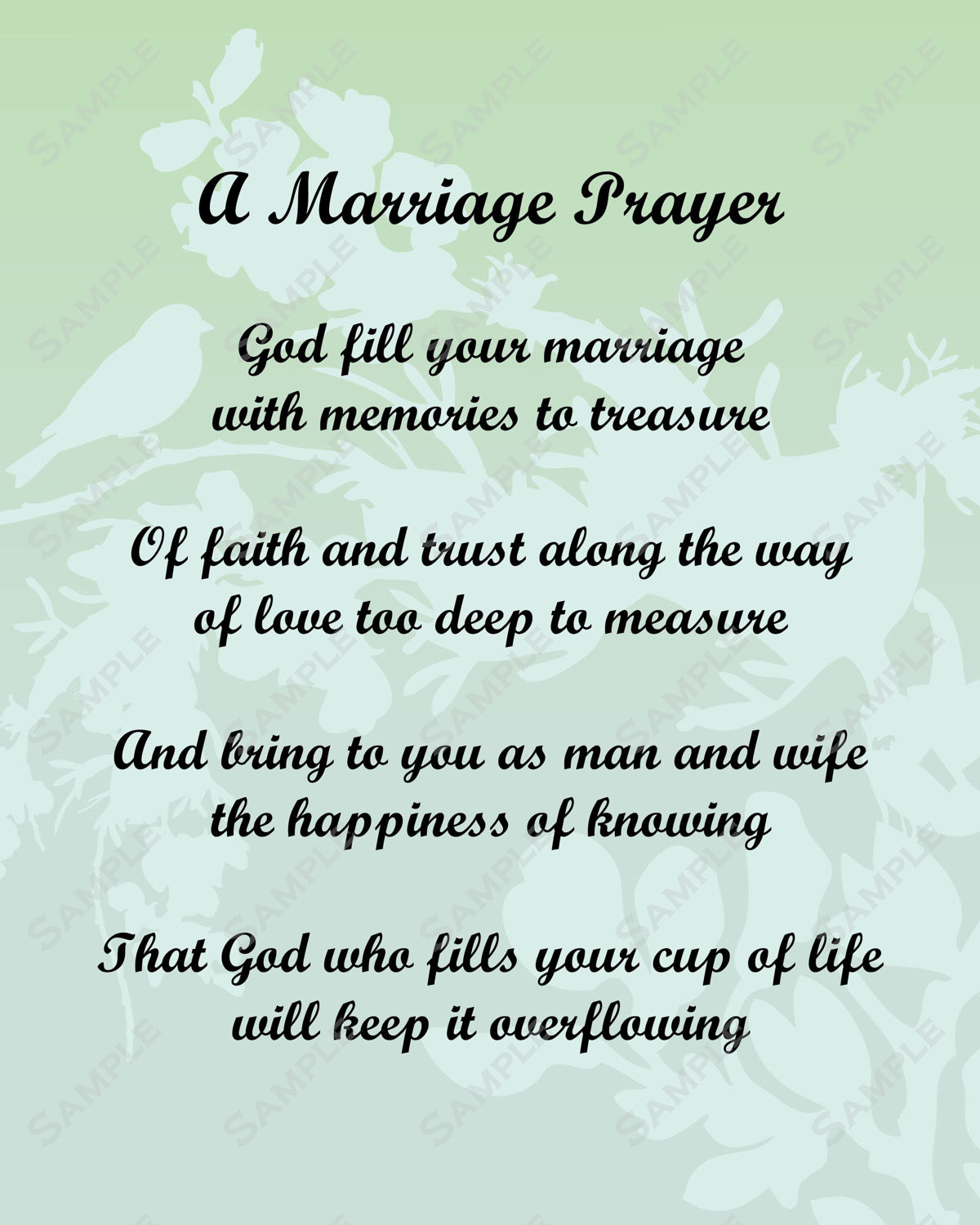 Marriage Prayer Quotes
 Items similar to A Marriage Prayer Poem Love Poem for