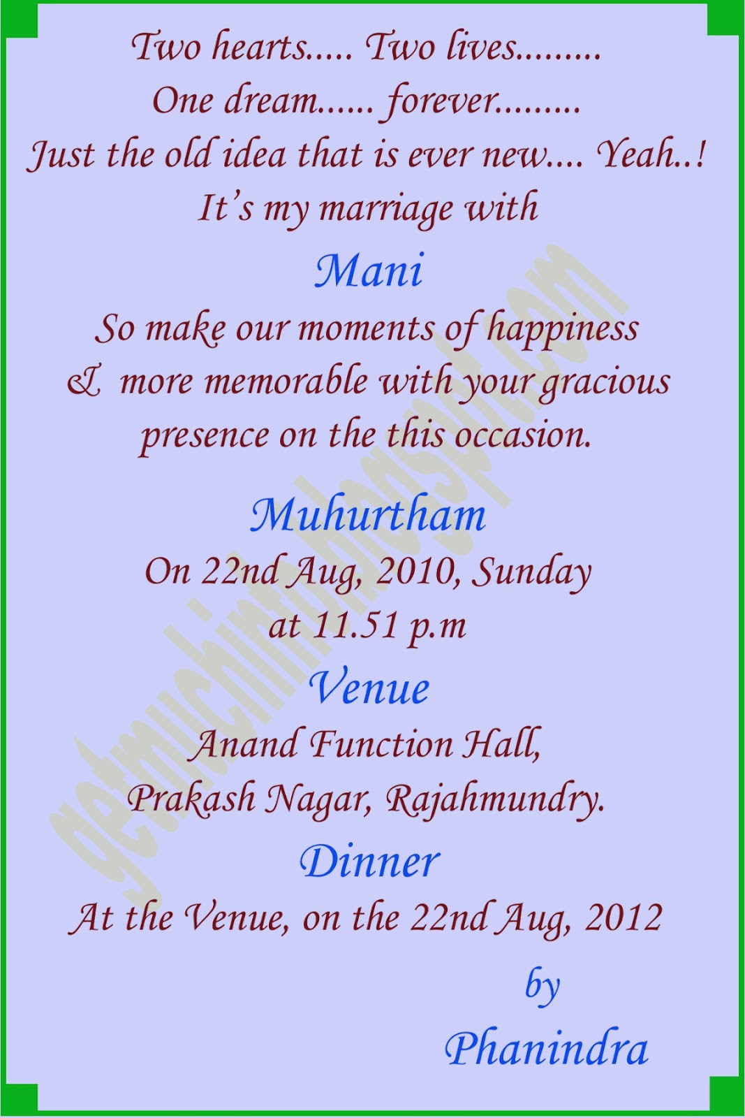 Marriage Quotes For Wedding Cards
 Get Much Information Indian Hindu Marriage Invitation