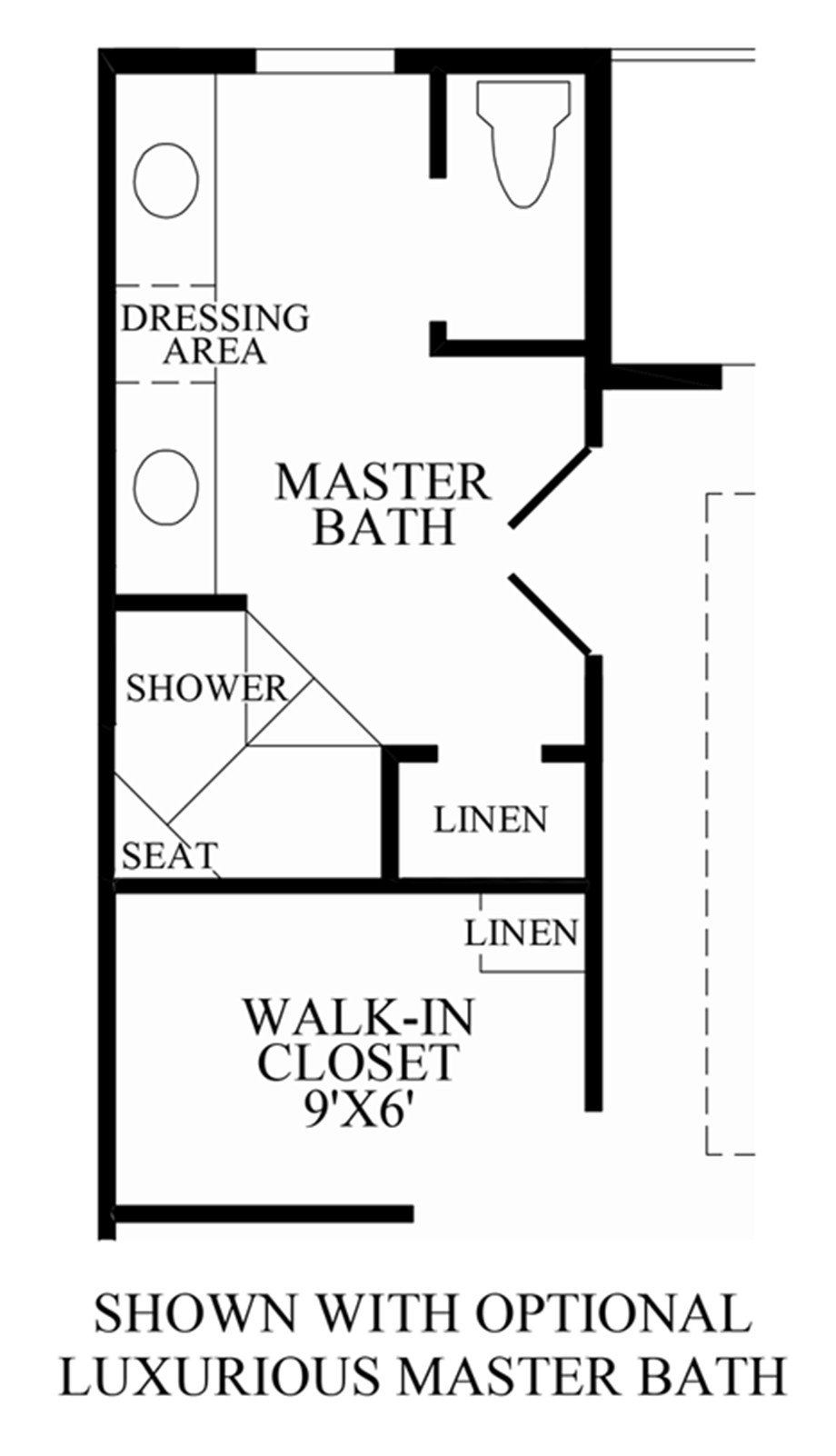 Master Bathroom Floor Plan
 Loudoun Valley The Buckingham
