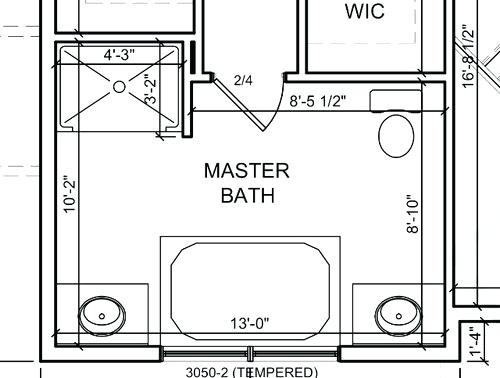 Master Bathroom Floor Plan
 Here are Some Free Bathroom Floor Plans to Give You Ideas
