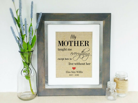 Memorial Gift Ideas For Loss Of Mother
 DEATH OF a MOTHER Sympathy Gift Condolence Gifts for Loss of