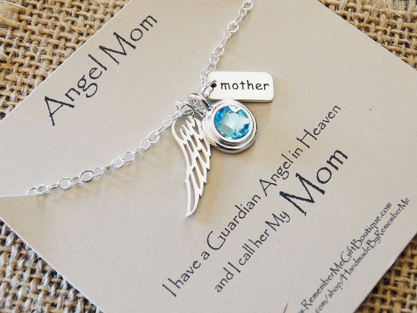 Memorial Gift Ideas For Loss Of Mother
 Memorial Necklace for Loss of Mom with Birthstone