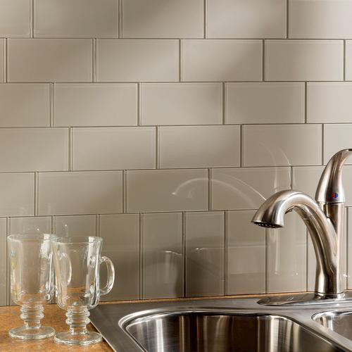 Menards Kitchen Backsplash Tile
 Aspect™ 3" x 6" Peel and Stick Glass Tile Backsplash at