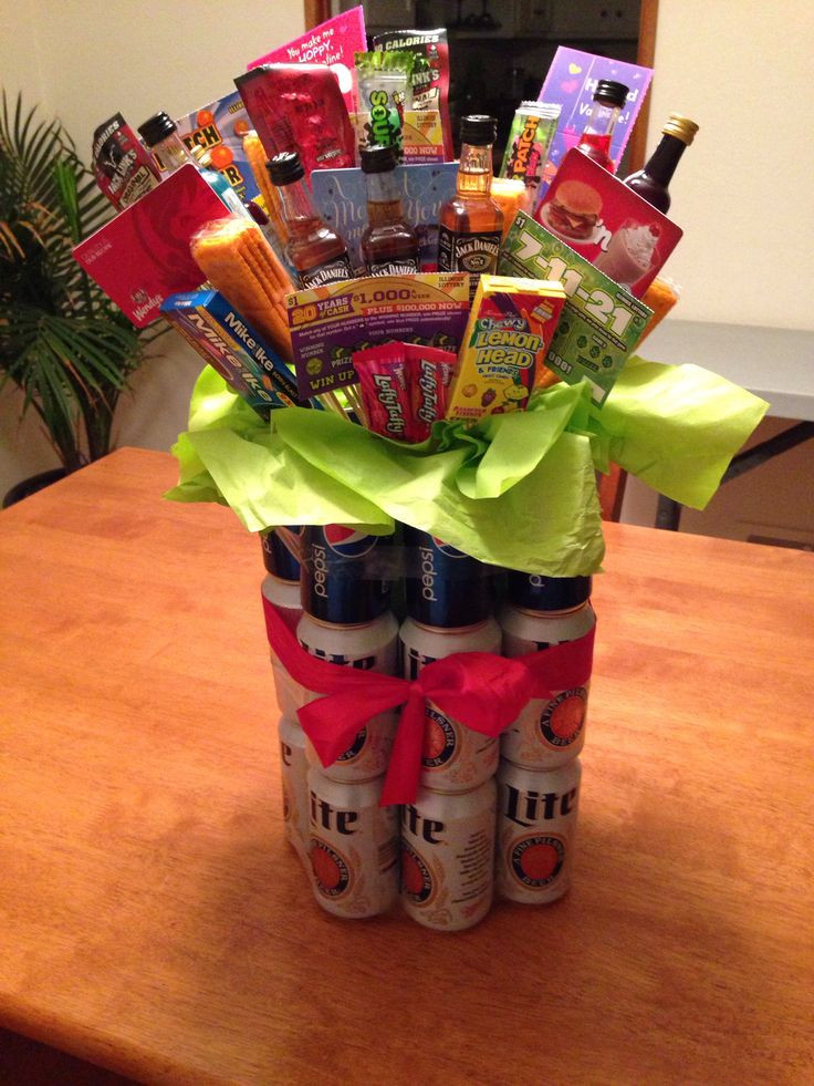 Mens Valentines Day Gift Basket Ideas
 "Bro" quet I made for Mike for Valentine s Day