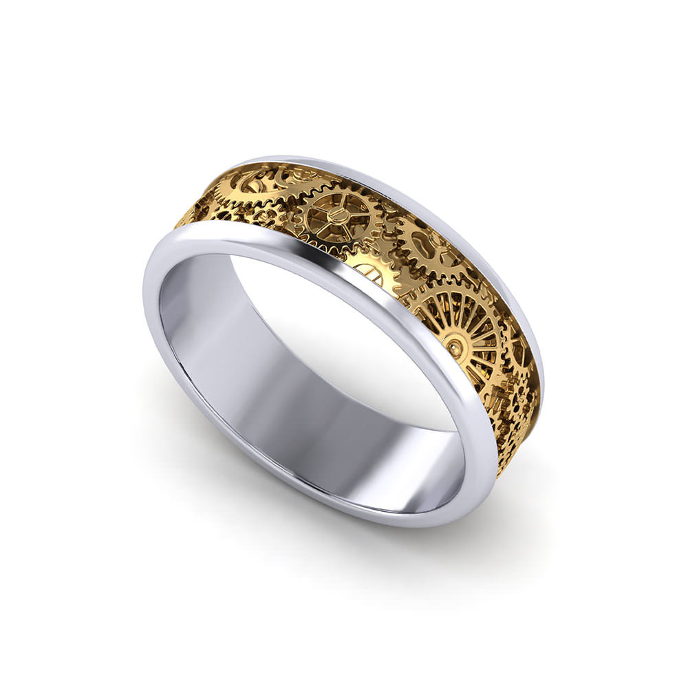 Mens Wedding Rings
 Mens Kinetic Wedding Ring Jewelry Designs