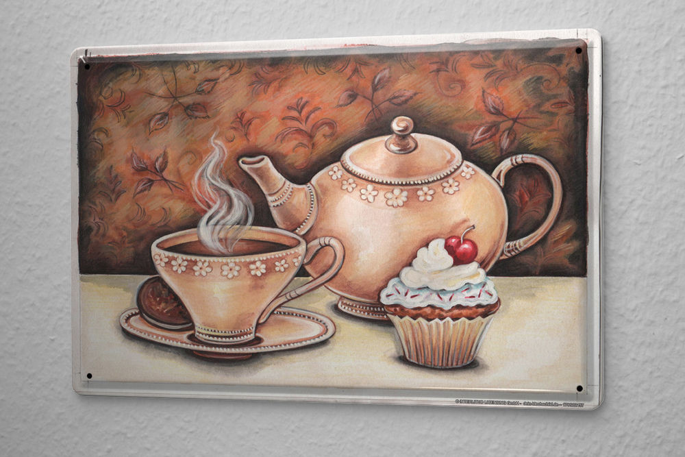 Metal Wall Art Kitchen
 Tin Sign Kitchen Decor Coffee Cookie Cupcake Tarts Metal
