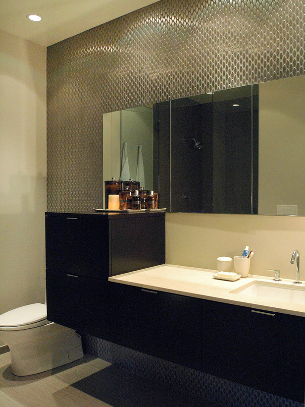 Metallic Tiles Bathroom
 Two Great Bathroom Tile Choices for the Contemporary