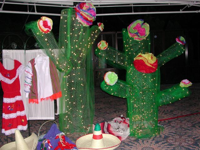 Mexican Party Decorations DIY
 We made this cheerful trio of light and airy cactus made