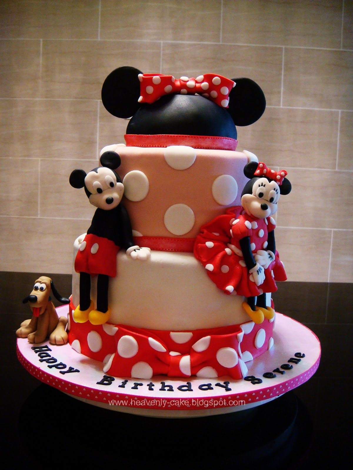 Mickey And Minnie Birthday Cake
 Heavenly Cake Mickey and Minnie