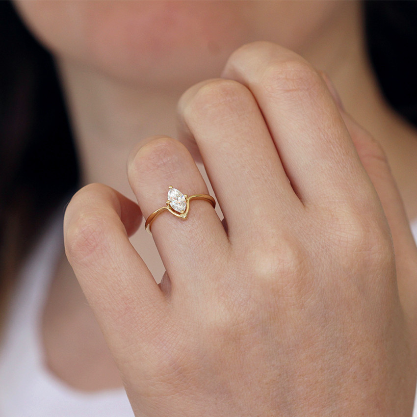 Minimalist Wedding Rings
 Marquise Engagement Ring Minimalist Engagement Ring