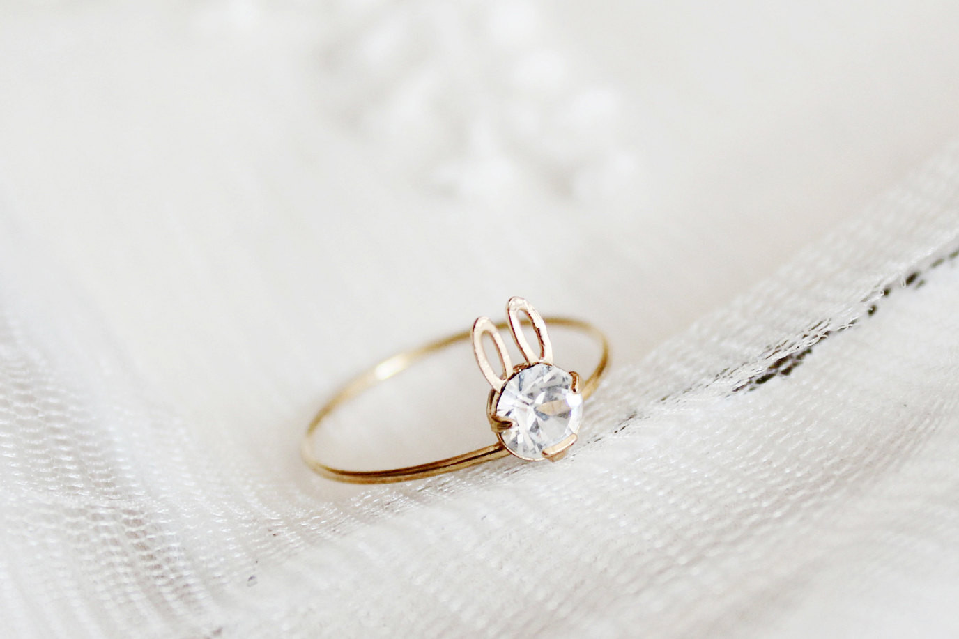 Minimalist Wedding Rings
 dainty minimalist wedding ring rabbit bunny ring by