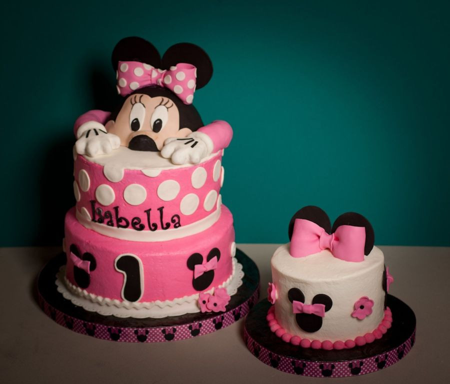 Minnie Mouse Birthday Cake Ideas
 1St Birthday Minnie Mouse Cake CakeCentral