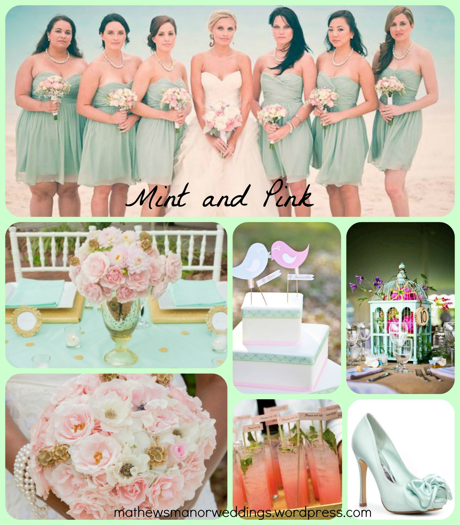 Mint Wedding Colors
 Summer Wedding Color Trends – Pink and Mint – Springville