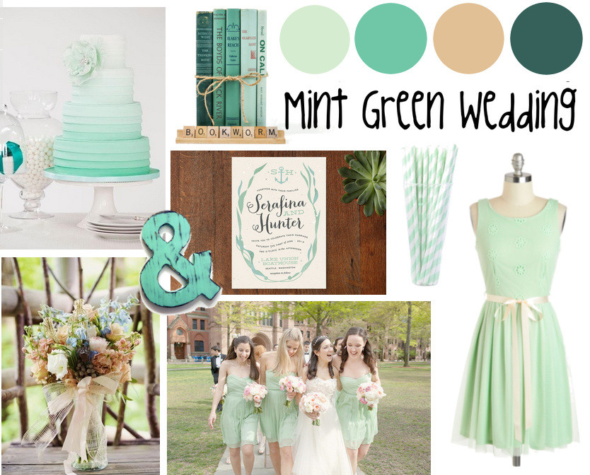 Mint Wedding Colors
 What colors with mint Input please