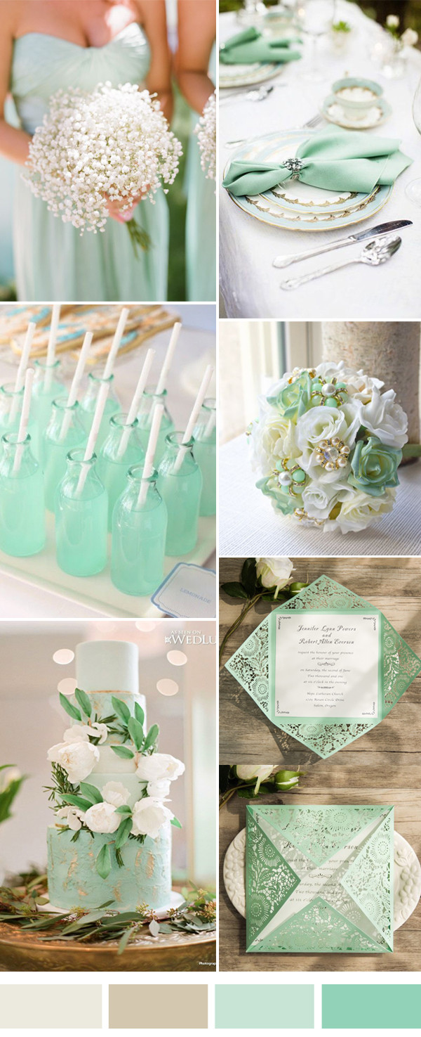 Mint Wedding Colors
 Mint Wedding Color bination Ideas For 2017 Spring And