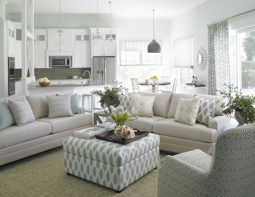 Modern Coastal Living Room
 Krista Watterworth Interior Design Creates Clean