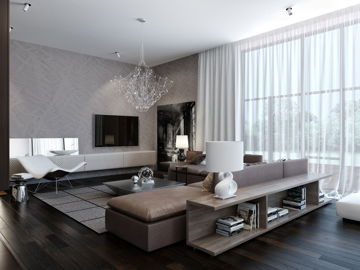 Modern Contemporary Living Room
 modern neutral living room 1