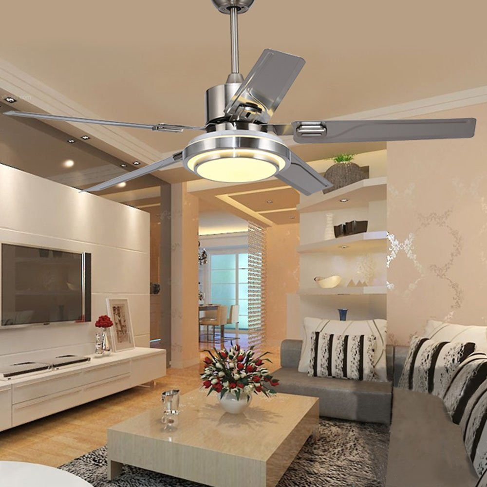 Modern Living Room Ceiling Fan
 Andersonlight Stainless Steel Ceiling Fan For Modern