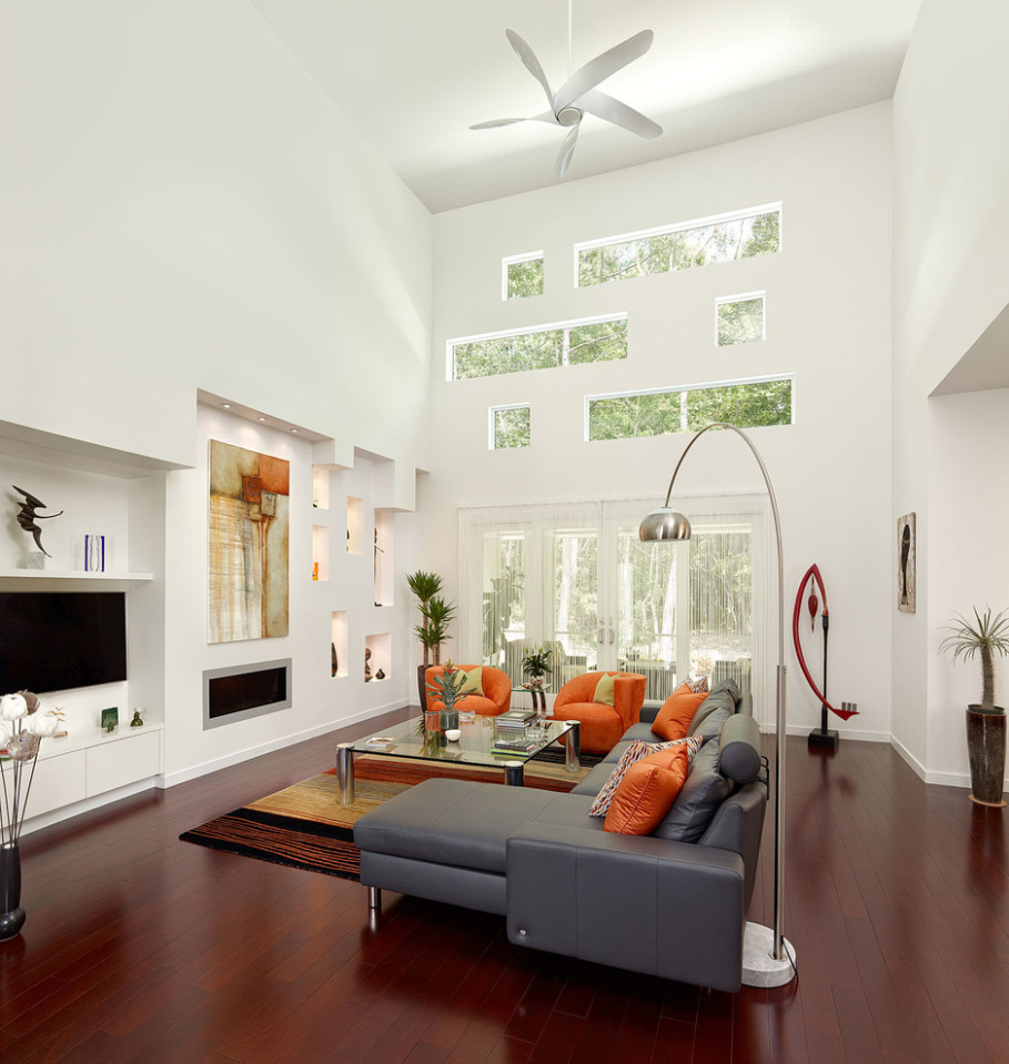 Modern Living Room Ceiling Fan
 Modern Ceiling Fans and Contemporary Living Space to Decor