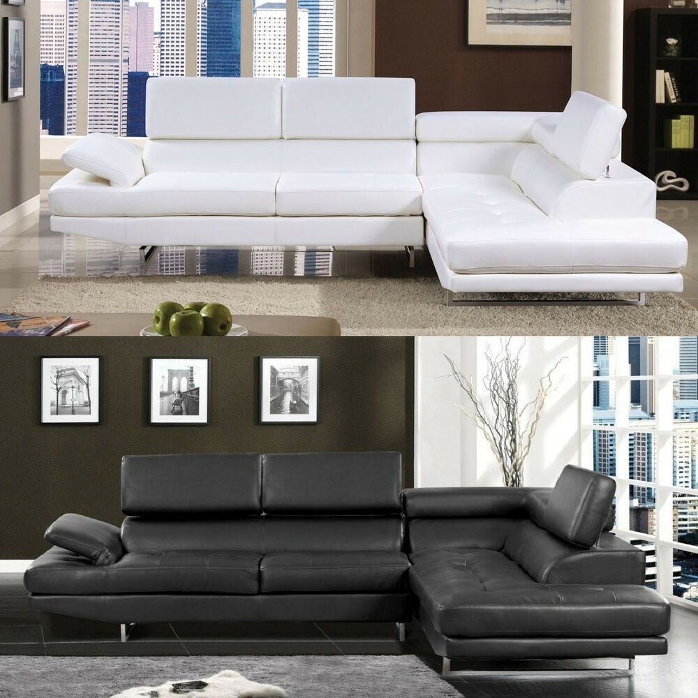 Modern Living Room Couch
 Sectional Sofa Black White Sectional Couch Modern 2 Piece