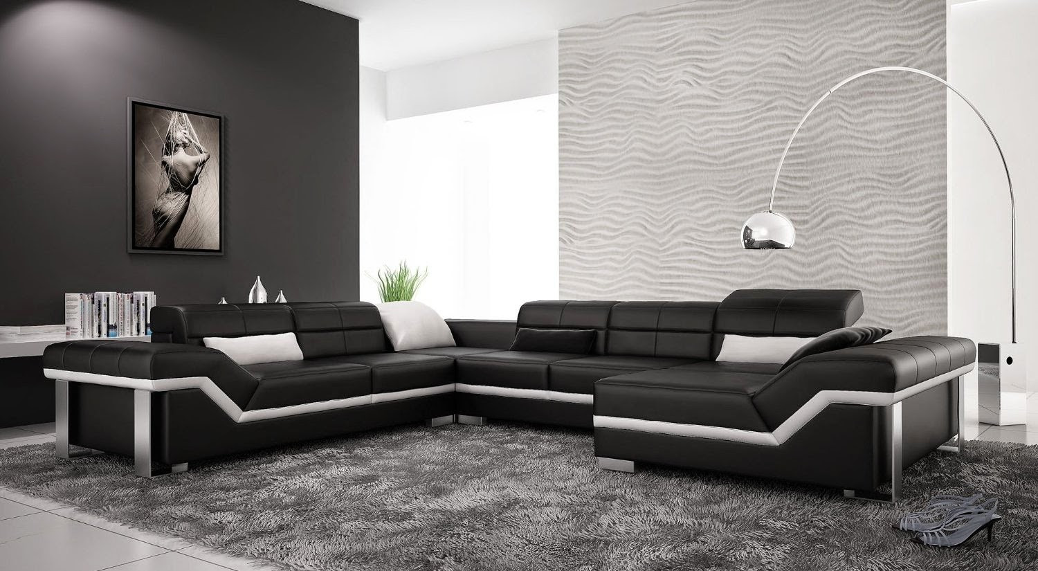 Modern Living Room Furniture
 Black And White Modern Living Room Furniture Zion Star